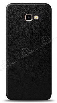 Dafoni Samsung Galaxy J4 Plus Siyah Deri Grnml Telefon Kaplama