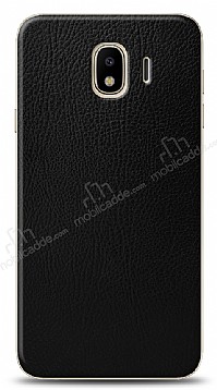 Dafoni Samsung Galaxy J4 Siyah Deri Grnml Telefon Kaplama