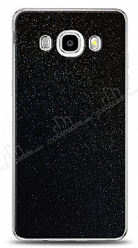 Dafoni Samsung Galaxy J5 2016 Siyah Parlak Simli Telefon Kaplama