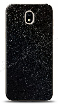 Dafoni Samsung Galaxy J5 Pro 2017 Siyah Parlak Simli Telefon Kaplama