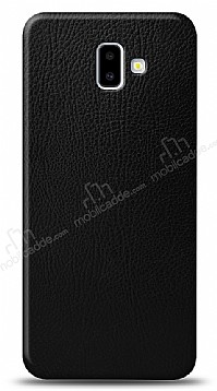 Dafoni Samsung Galaxy J6 Plus Siyah Deri Grnml Telefon Kaplama