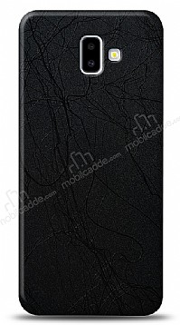 Dafoni Samsung Galaxy J6 Plus Siyah Electro Deri Grnml Telefon Kaplama