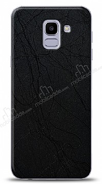 Dafoni Samsung Galaxy J6 Siyah Electro Deri Grnml Telefon Kaplama