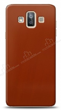 Dafoni Samsung Galaxy J7 Duo Metalik Parlak Grnml Krmz Telefon Kaplama