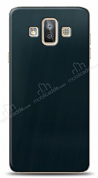 Dafoni Samsung Galaxy J7 Duo Metalik Parlak Grnml Mavi Telefon Kaplama