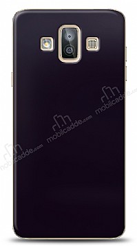 Dafoni Samsung Galaxy J7 Duo Metalik Parlak Grnml Mor Telefon Kaplama