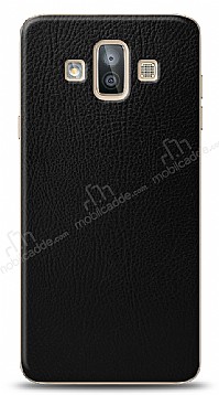 Dafoni Samsung Galaxy J7 Duo Siyah Deri Grnml Telefon Kaplama