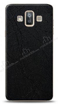Dafoni Samsung Galaxy J7 Duo Siyah Electro Deri Grnml Telefon Kaplama