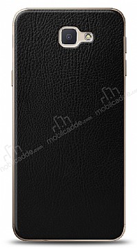 Dafoni Samsung Galaxy J7 Prime / J7 Prime 2 Siyah Deri Grnml Telefon Kaplama