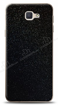 Dafoni Samsung Galaxy J7 Prime / J7 Prime 2 Siyah Parlak Simli Telefon Kaplama