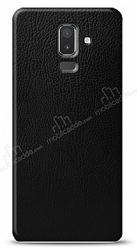 Dafoni Samsung Galaxy J8 Siyah Deri Grnml Telefon Kaplama