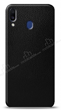 Dafoni Samsung Galaxy M20 Siyah Deri Grnml Telefon Kaplama