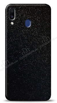 Dafoni Samsung Galaxy M20 Siyah Parlak Simli Telefon Kaplama