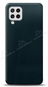 Dafoni Samsung Galaxy M22 Metalik Parlak Grnml Mavi Telefon Kaplama