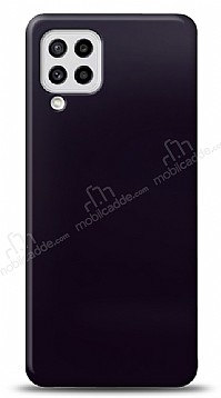 Dafoni Samsung Galaxy M22 Metalik Parlak Grnml Mor Telefon Kaplama
