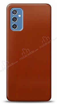 Dafoni Samsung Galaxy M52 5G Metalik Parlak Grnml Krmz Telefon Kaplama