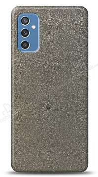 Dafoni Samsung Galaxy M52 5G Silver Parlak Simli Telefon Kaplama
