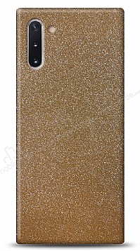 Dafoni Samsung Galaxy Note 10 Gold Parlak Simli Telefon Kaplama