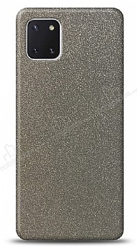 Dafoni Samsung Galaxy Note 10 Lite Silver Parlak Simli Telefon Kaplama