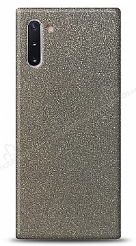 Dafoni Samsung Galaxy Note 10 Silver Parlak Simli Telefon Kaplama