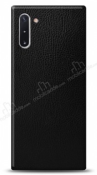 Dafoni Samsung Galaxy Note 10 Siyah Deri Grnml Telefon Kaplama