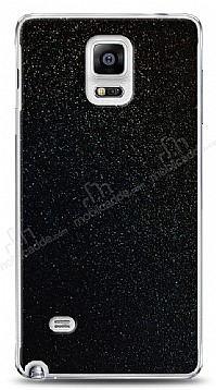 Dafoni Samsung Galaxy Note 4 Siyah Parlak Simli Telefon Kaplama