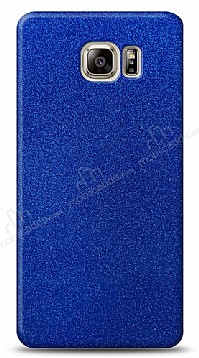 Dafoni Samsung Galaxy Note 5 Mavi Parlak Simli Telefon Kaplama
