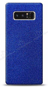 Dafoni Samsung Galaxy Note 8 Mavi Parlak Simli Telefon Kaplama