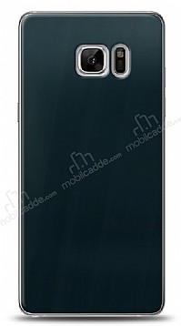 Dafoni Samsung Galaxy Note FE Metalik Parlak Grnml Mavi Telefon Kaplama