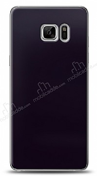 Dafoni Samsung Galaxy Note FE Metalik Parlak Grnml Mor Telefon Kaplama