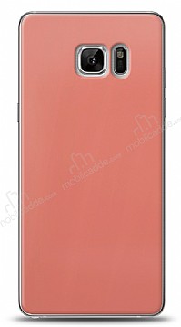 Dafoni Samsung Galaxy Note FE Metalik Parlak Grnml Pembe Telefon Kaplama