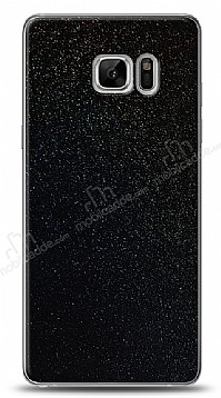 Dafoni Samsung Galaxy Note FE Siyah Parlak Simli Telefon Kaplama