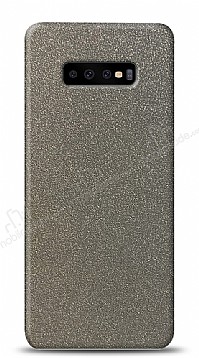 Dafoni Samsung Galaxy S10 Plus Silver Parlak Simli Telefon Kaplama