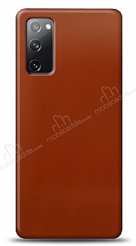 Dafoni Samsung Galaxy S20 FE Metalik Parlak Grnml Krmz Telefon Kaplama