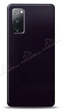 Dafoni Samsung Galaxy S20 FE Metalik Parlak Grnml Mor Telefon Kaplama