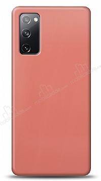 Dafoni Samsung Galaxy S20 FE Metalik Parlak Grnml Pembe Telefon Kaplama