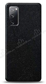 Dafoni Samsung Galaxy S20 FE Siyah Electro Deri Grnml Telefon Kaplama