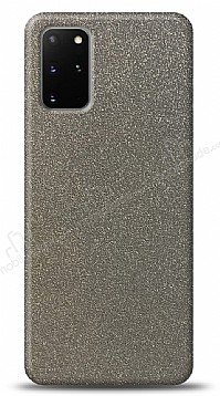 Dafoni Samsung Galaxy S20 Plus Silver Parlak Simli Telefon Kaplama