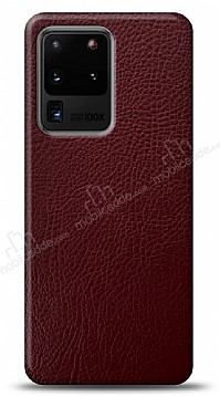 Dafoni Samsung Galaxy S20 Ultra Bordo Deri Grnml Telefon Kaplama