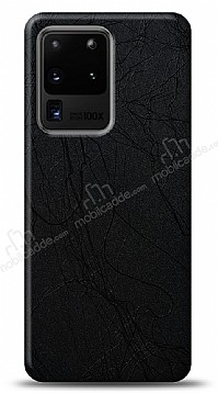 Dafoni Samsung Galaxy S20 Ultra Siyah Electro Deri Grnml Telefon Kaplama