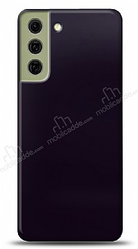 Dafoni Samsung Galaxy S21 FE 5G Metalik Parlak Grnml Mor Telefon Kaplama