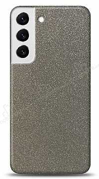 Dafoni Samsung Galaxy S22 5G Silver Parlak Simli Telefon Kaplama