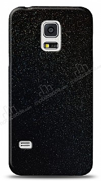 Dafoni Samsung Galaxy S5 Siyah Parlak Simli Telefon Kaplama