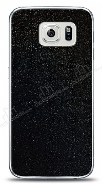 Dafoni Samsung Galaxy S6 Siyah Parlak Simli Telefon Kaplama