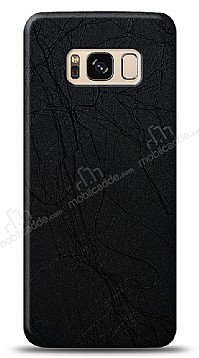 Dafoni Samsung Galaxy S8 Plus Siyah Electro Deri Grnml Telefon Kaplama