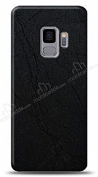 Dafoni Samsung Galaxy S9 Siyah Electro Deri Grnml Telefon Kaplama