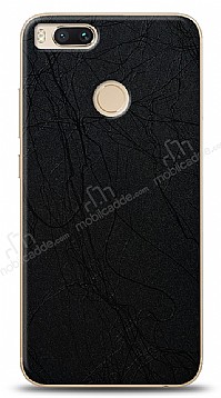 Dafoni Xiaomi Mi 5X / Mi A1 Siyah Electro Deri Grnml Telefon Kaplama