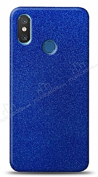 Dafoni Xiaomi Mi 8 Mavi Parlak Simli Telefon Kaplama