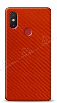 Dafoni Xiaomi Mi 8 SE Krmz Karbon Grnml Telefon Kaplama