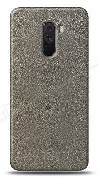 Dafoni Xiaomi Pocophone F1 Silver Parlak Simli Telefon Kaplama